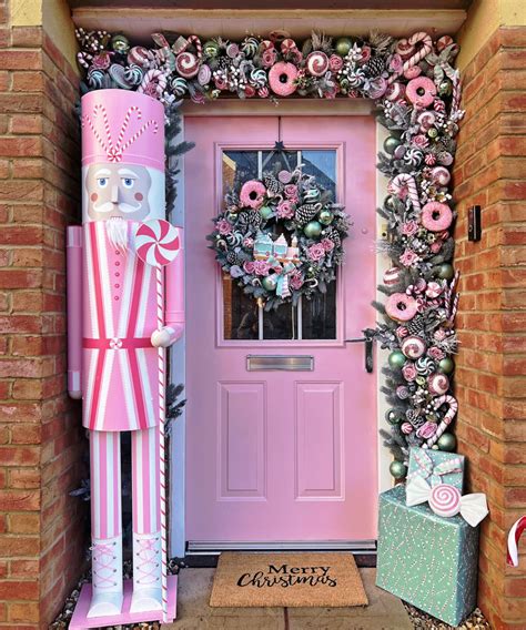 ‘we Hate Our Neighbors Pink Door With ‘over The Top Christmas