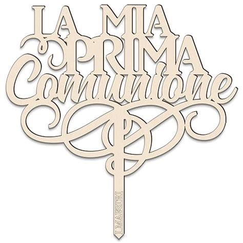 Cake Topper Prima Comunione Semplice Con Colomba O Con Calice E Spiga