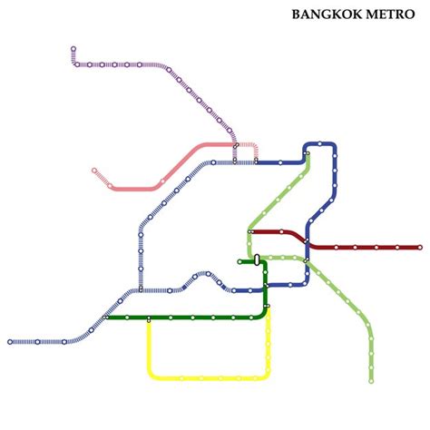 Karte Der U Bahn Von Bangkok Premium Vektor