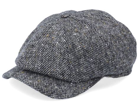Newsboy Classic Cap Dark Grey Melange Flat Cap - Wigéns caps | Hatstore ...