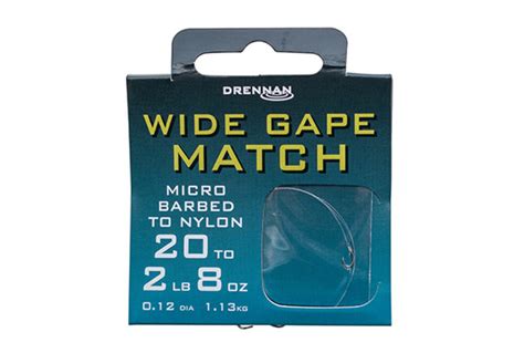 Drennan Onderlijn Wide Gape Match Micro Barbed Pcs Reniers Fishing