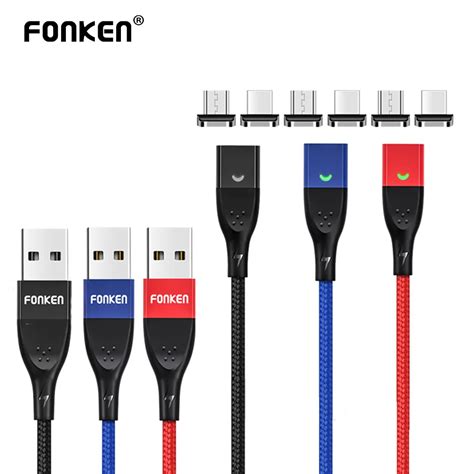 FONKEN Cable De Carga Magn Tico USB Tipo C Cargador De Tel Fono Magn