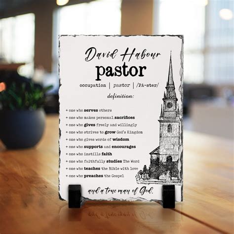 Pastor Appreciation Slate Plaque Pastor Definition Gift Etsy