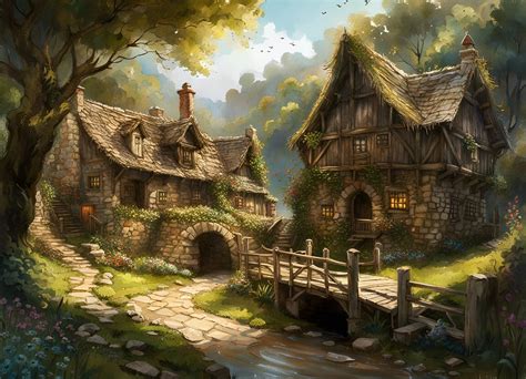 Stone Cottages Ai Generated Artwork Nightcafe Creator