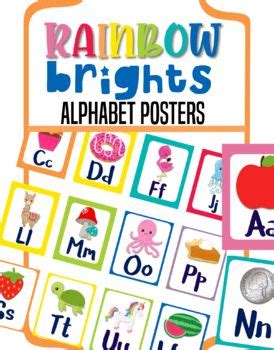 Rainbow Brights Alphabet Posters