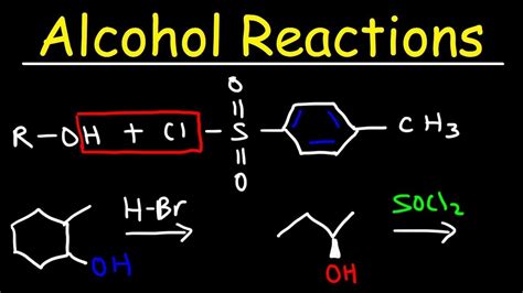 Alcohol Reactions Hbr Pbr Socl Youtube