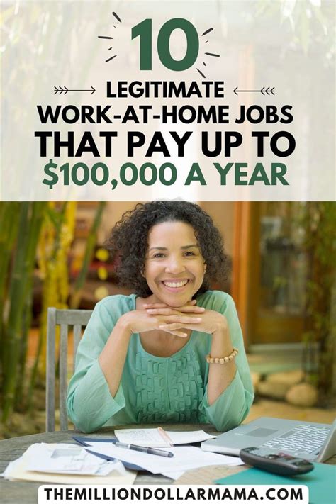 10 Legitimate Work At Home Jobs That Pay Up To 100 000 A Year