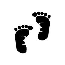 Baby Feet Silhouette - ClipArt Best