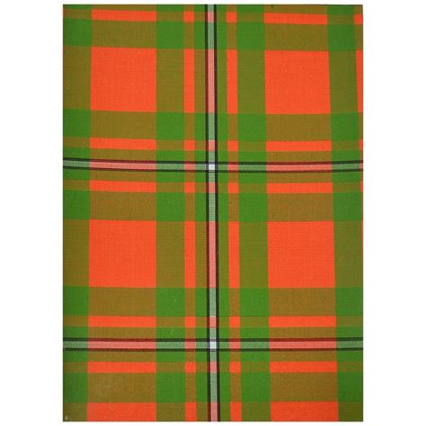 Antique Print Of The Scottish Clan Macgregor Tartan Circa 1860 For