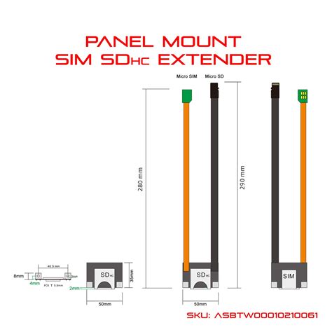 Panel Wall Mount Sim Sd Extender For Enclosure Case Box Asbtw00010210061