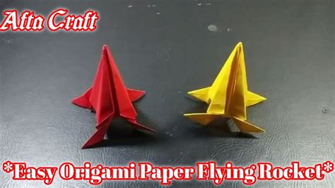 How To Make A Paper Flying Rocket Easy Origami Rocket Ship Tutorial