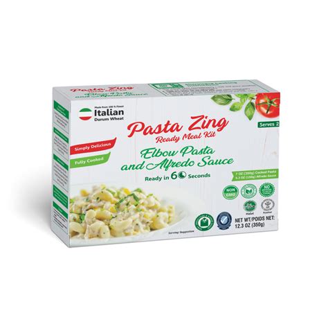 Pasta Zing Elbow Pasta With Alfredo Sauce 123 Oz Ready In 60 Seconds Regal Kitchen Store