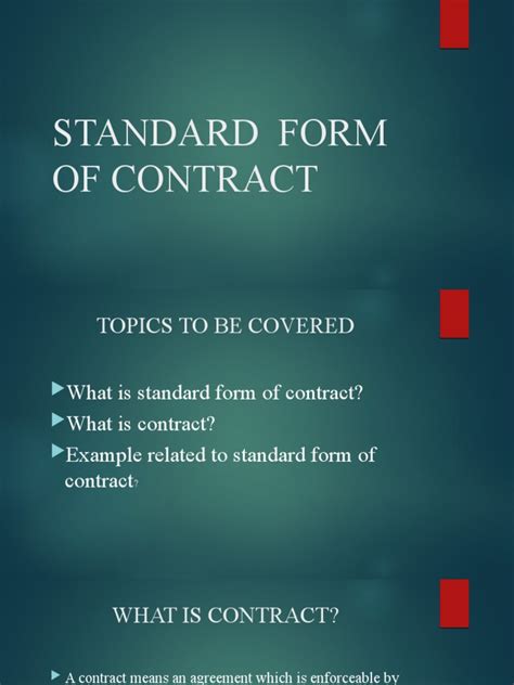 standard form  contract