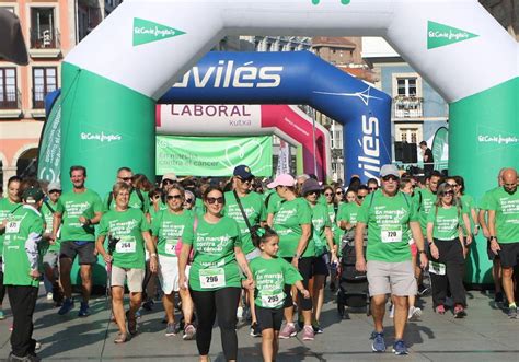 Una marea verde marcha en Avilés contra el cáncer El Comercio Diario