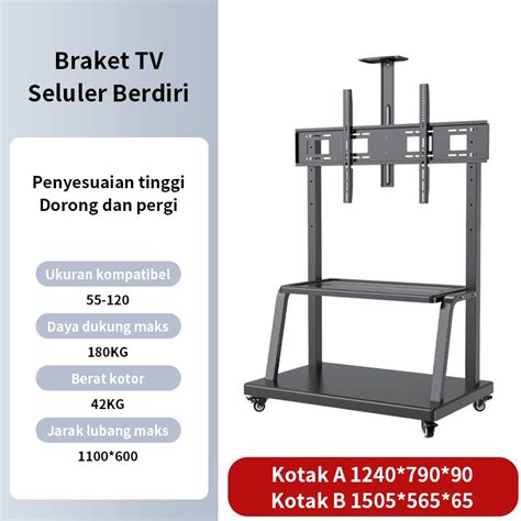 Jual Epic Finds Bracket Tv Led Inci Dengan Tray Stand Tv Beroda