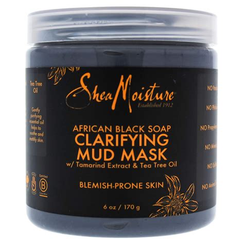 Shea Moisture African Black Soap Clarifying Mud Mask For Unisex 6