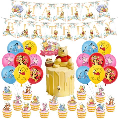 Buy Winnie The Pooh Birthday Decorations Winnie The Pooh Party Supplies ...