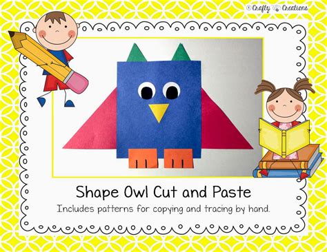 Shape Owl Cut And Paste Freebie Crafty Bee Creations