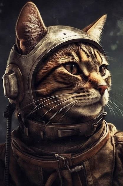 Premium AI Image | A cat in a space suit