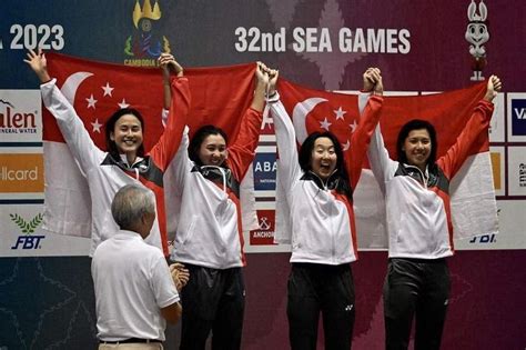 Singapore Womens Swimming Relay Team Deliver Singapores 1000th Gold