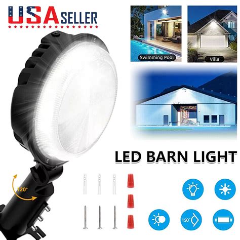 Led Barn Yard Street Outdoor Security Light Dusk To Dawn Waterproof