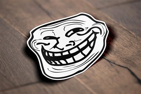 Troll Face Meme Stickers Funny Troll Face Stickers Troll Etsy