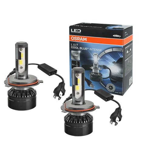 Par de Lâmpadas Osram Led H4 Cool Blue Intense 6000K 12V 18W Automotiva