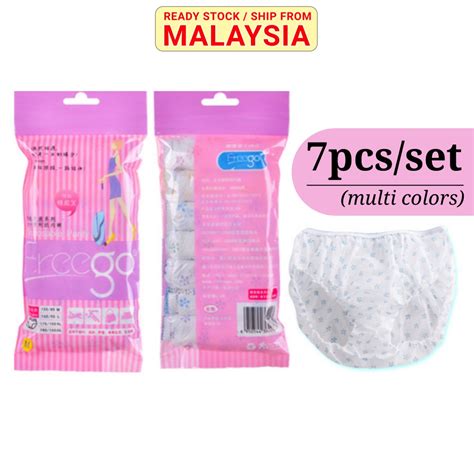 Women Disposable Panties 7Pcs Set Seluar Dalam Pakai Buang