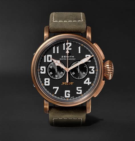 Zenith Pilot Type Extra Special Chronograph Mm Bronze And Nubuck