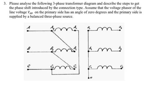 Solved 3 Please Analyse The Following 3 Phase Transformer