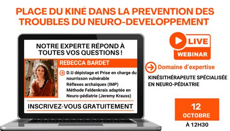 Webinar Ssk Kin Place Du Kin Dans La Pr Vention Des Troubles Du