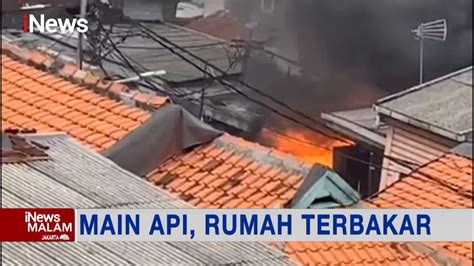 Akibat Anak Bermain Api Satu Unit Rumah Berlantai Dua Hangus Terbakar