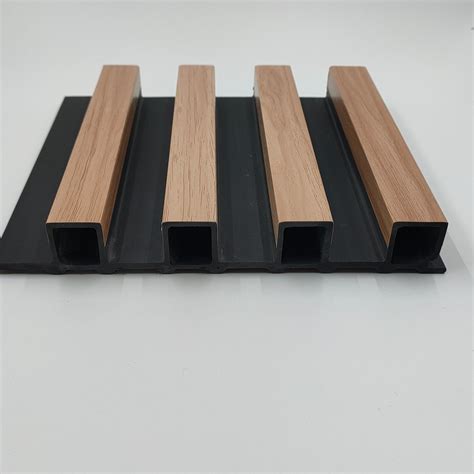 Factory Indoor Decor Wood Plastic Composite Pvc Coating Cladding Fluted