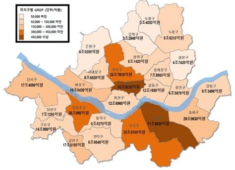서울 경제력 1위 자치구는 강남강북구의 22배 나무뉴스