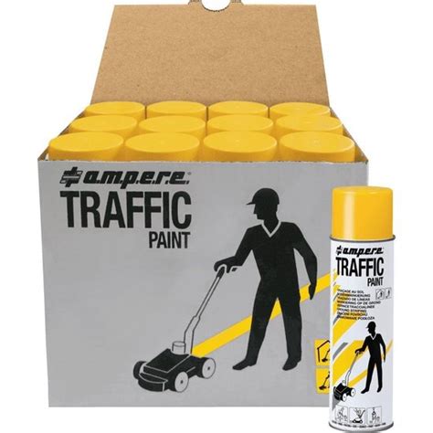 12 Pack Ampere Traffic Paint Markeerverf Geel 500 Ml Bol