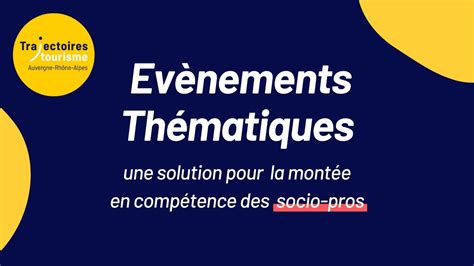 Nouveau I Les Ev Nements Th Matiques Pour Professionnaliser Vos Socio