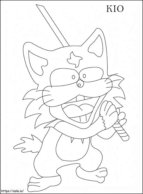 Kio From Ninja Hattori Coloring Page