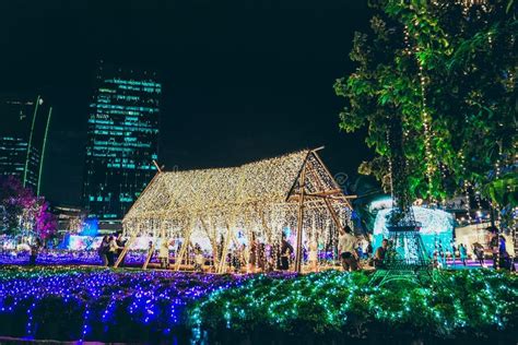 Light Festival of Bangkok City Editorial Stock Photo - Image of evening ...