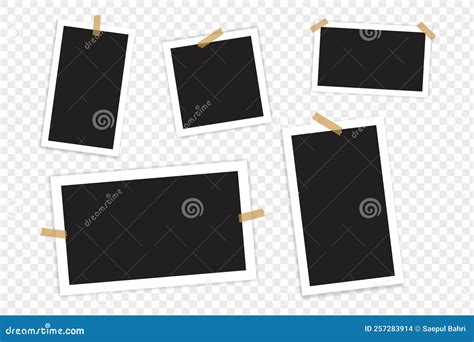 Realistic Polaroid Photo Frame Mockup Isolated Frame Card Vintage