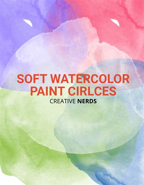 Soft watercolor paint circles free Photoshop brush set | Creative Nerds