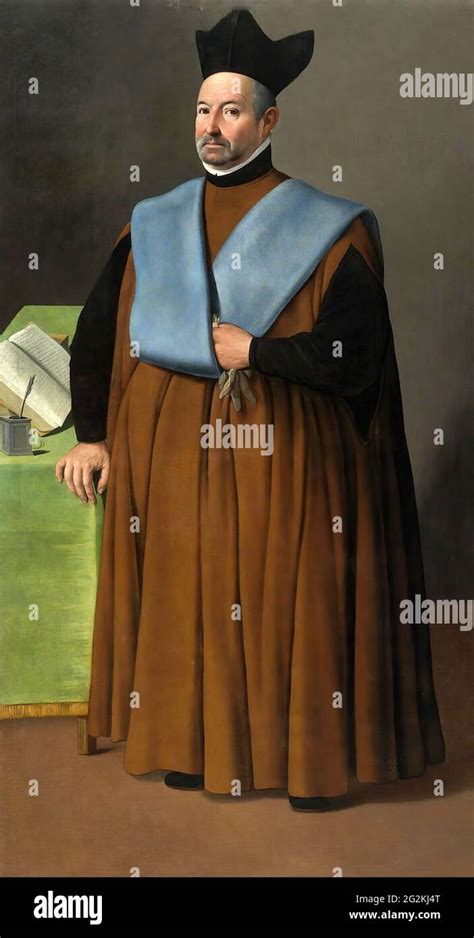 Francisco De Zurbarán Portrait of Doctor Juan Martnez Serrano Full Le