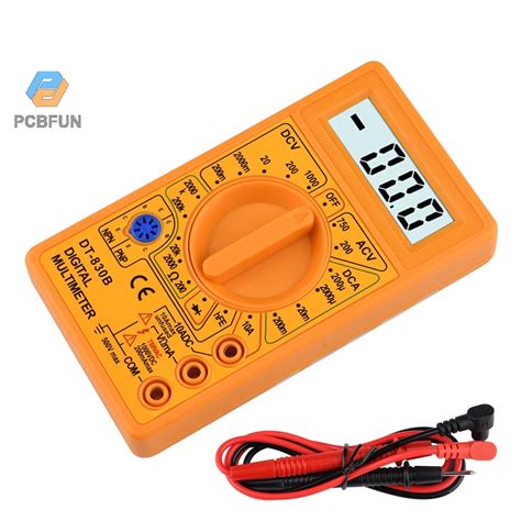 Pcbfun Dt B Digital Lcd Voltmeter Ammeter Ohmmeter Multimeter Volt Ac