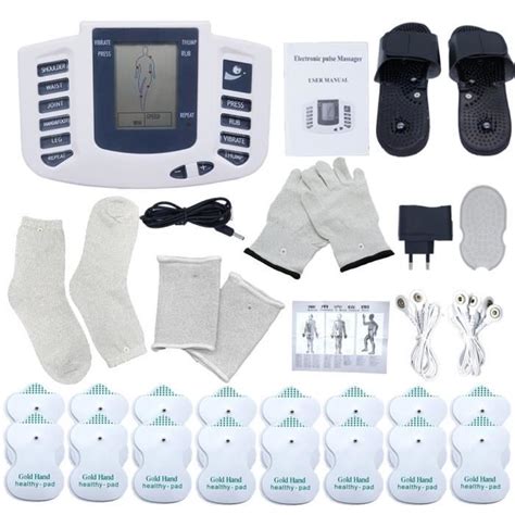 Ensemble Complet Stimulateur Lectrique Musculaire Tampons