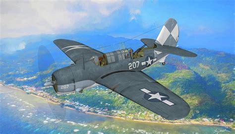 Curtiss Sb2c Helldiver In Oil Digital Art By Tommy Anderson Fine Art