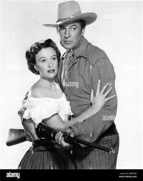 Phyllis Thaxter And Gary Cooper Posed Publicity Portrait In Springfield Rifle 1952 Director