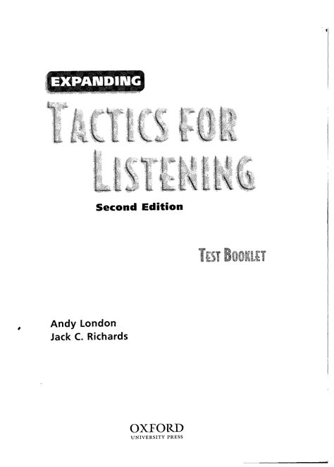 Expanding Tactics For Listening Third Edition Student 7