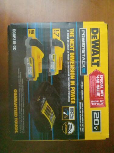 Dewalt DCBP315 2C POWERSTACK 20 Volt Max Starter Kit New 885911915236