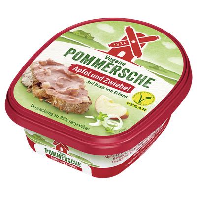 Rügenwalder Mühle Vegane Pommersche mit Apfel und Zwiebel 125 g