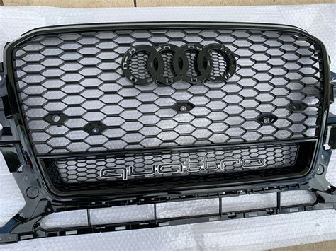 Q5 Sq5 Rsq5 Style Honeycomb Front Grill Upper Grille W Quattro 2013 17