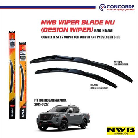 Nwb Wiper Blade Nu Series With Graphite Coated Set For Nissan